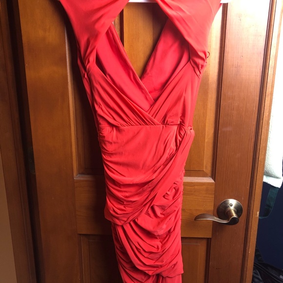 BCBG Deep Orange/ Coral Dress - Picture 3 of 3